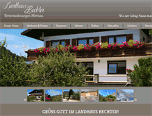 Tablet Screenshot of landhaus-bechter.com